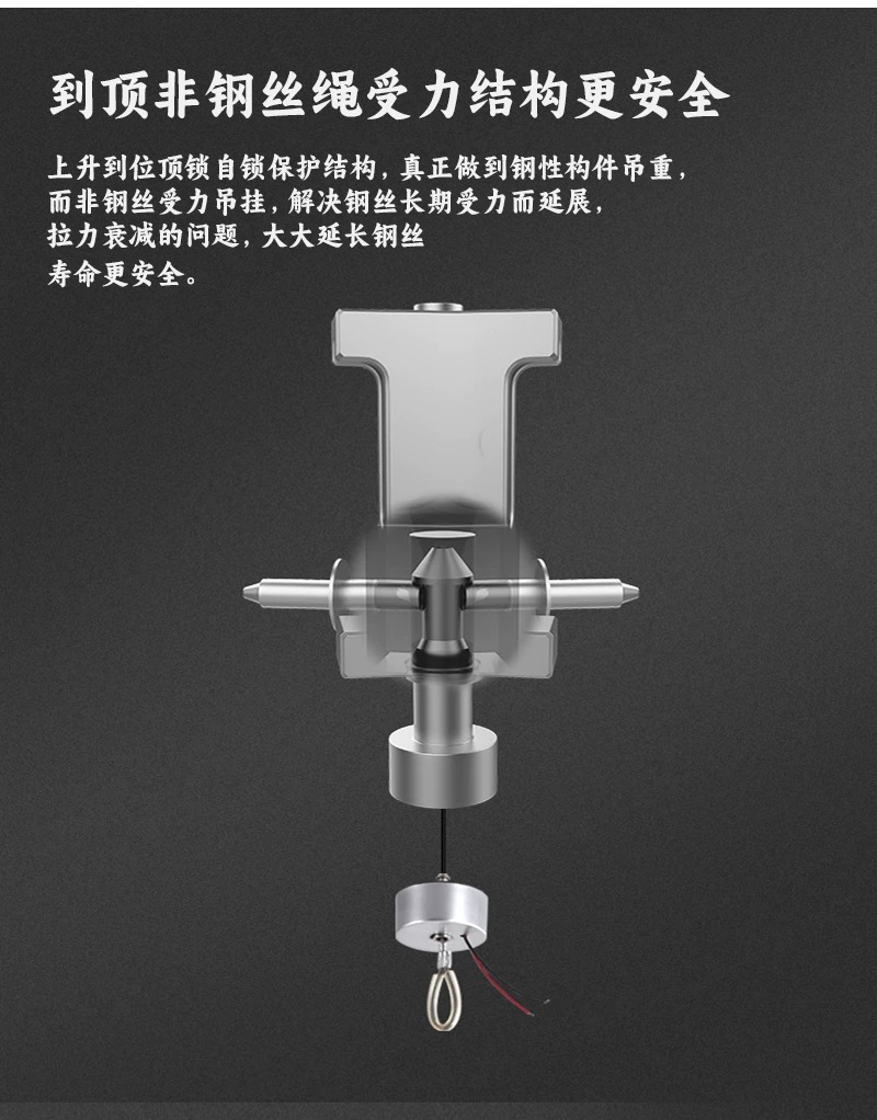 吊灯电动升降机酒店别墅挑空客厅水晶灯升降器无线遥控线控升降