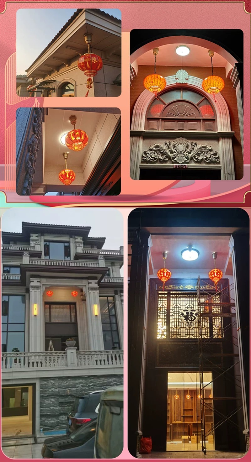 灯笼升降器遥控电动升降自建房别墅大门新年节日高空挂灯笼神器